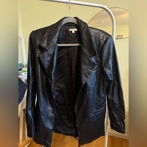Black leather blazer